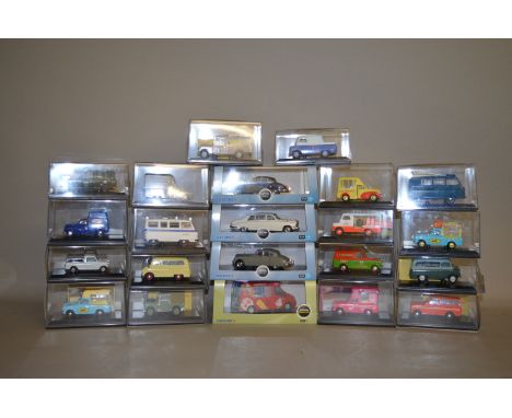 Boxed Oxford 1:43 scale diecast models including cars and commercial vehicles.