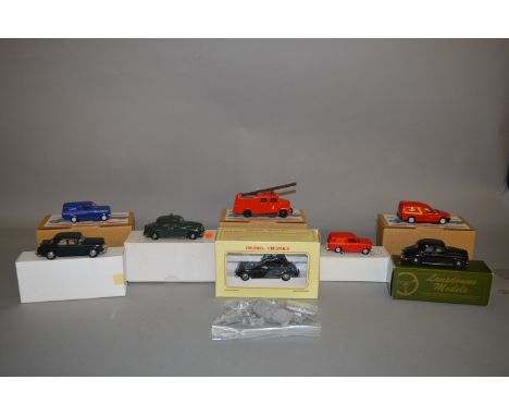 A boxed Hart Models 1:48 scale white metal Land Rover kit, appears unstarted though unchecked for completeness, together with