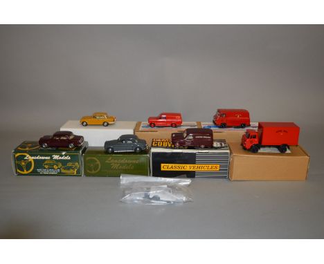 A boxed Hart Models 1:48 scale white metal Land Rover kit, appears unstarted though unchecked for completeness, together with