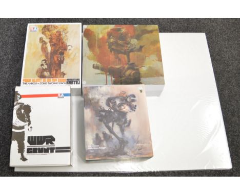Four 3A action figures: World War Robot Grunt; Maschinen Krieger; World War Robot four pack; Your Klimt is on my Egon Adventu