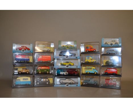 Boxed Oxford diecast models in 1:43 scale, including Roadshow and Ice Cream models