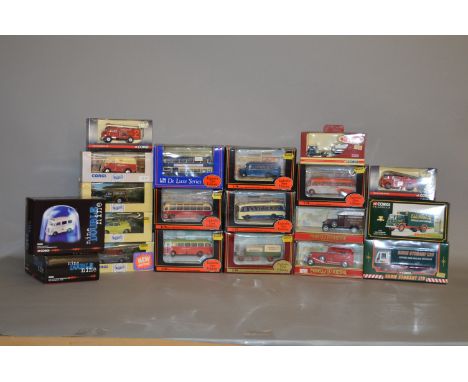 Quantity of boxed diecast models by Corgi and others including two from the Vanguards Boy Racers series.