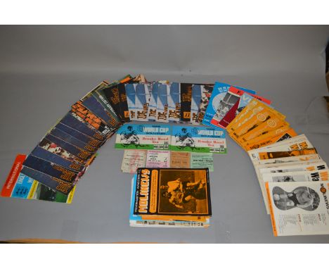 A quantity of Football related paper ephemera including Match Programmes, Tickets etc. Many of the programmes are Wolverhampt