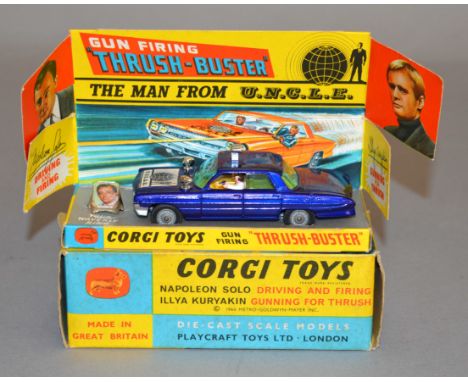 A boxed Corgi Toys 497 The Man from U.N.C.L.E. 'Thrushbuster', appears G+ on G/G+ plinth with inner packing piece and 'Waverl