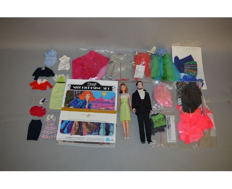Quantity of Mattel Barbie reproduction items: Stacey Nite Lightning Set; unboxed Midge doll; 30th Anniversary Ken, porcelain,