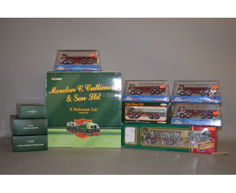 10 x Corgi 1:50 scale diecast models, includes: CC99154 Moreton C Cullimore & Sons set; four CC10506 Marques of Distinction. 