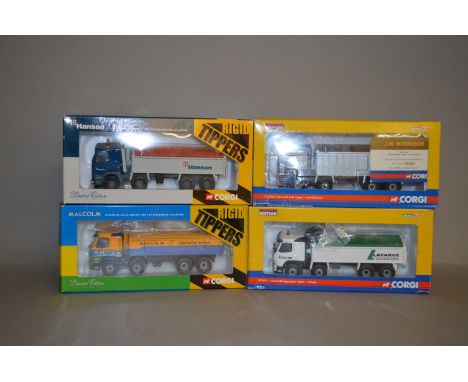 Four Corgi 1:50 scale diecast model lorries: CC13511; CC13509; CC11804; CC13504. Boxed. (4)