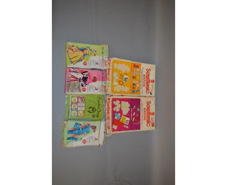 Quantity of Mattel Barbie items: two SewMagic Add-Ons (Fur Fashions and Francie & Skipper Fashions); Sew-Free Fashion-Fun Pat