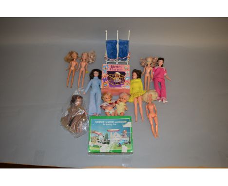 Quantity of dolls, clothes and accessories, mainly fashion dolls: two Uneeda Dollikin; three Model Toys Daisy; Palitoy Tressy