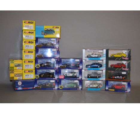 26 x diecast models, includes: Vanguards; Corgi 60 Years; Minichamps; etc. Boxed and appear E. 