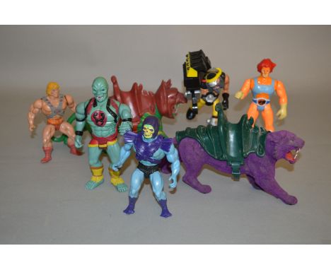 Very good quantity of Mattel Masters of the Universe action figures, with a good selection of weapons and accessories. 
