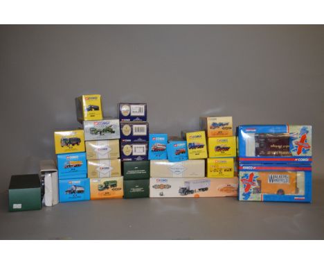 Good quantity of boxed Corgi diecast models, including two Premium Edition trucks. 