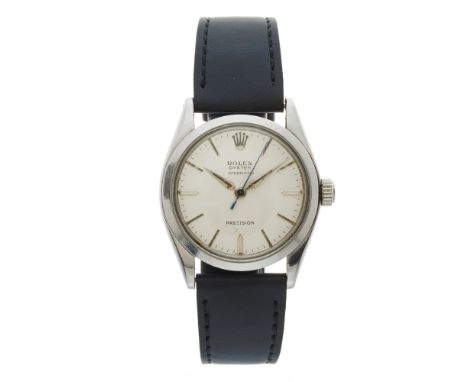 Rolex, a stainless steel Oyster Speedking Precision wrist watch, circa 1963, reference 6430, signed manual wind movement, ser