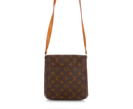 Louis Vuitton, a monogram Musette Salsa handbag, designed with a monogram coated canvas exterior, natural vachetta leather pi