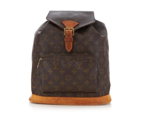 Louis Vuitton, a monogram Montsouris GM backpack, designed with maker's signature monogram coated canvas exterior with smooth