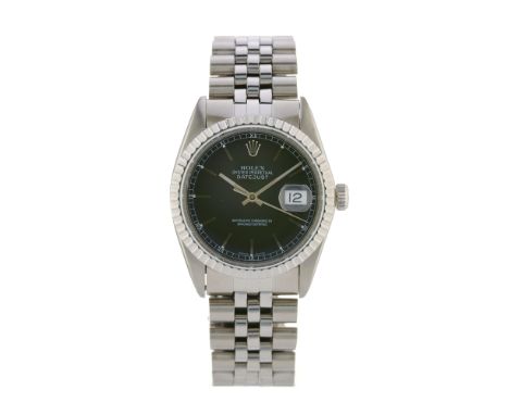 Rolex, a stainless steel Oyster Perpetual Datejust bracelet watch, circa 1984, reference 16030, signed automatic movement cal