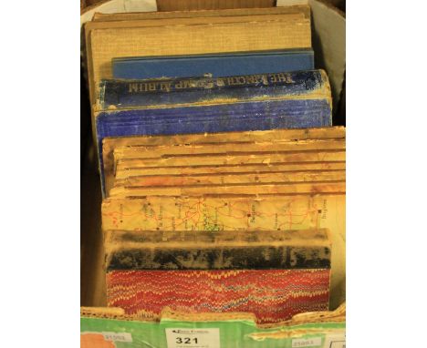 Box of assorted books to include: 'Histoire de Francais'; 'North Wales and the Marches: A New Guide Book with Portrait' by Gr