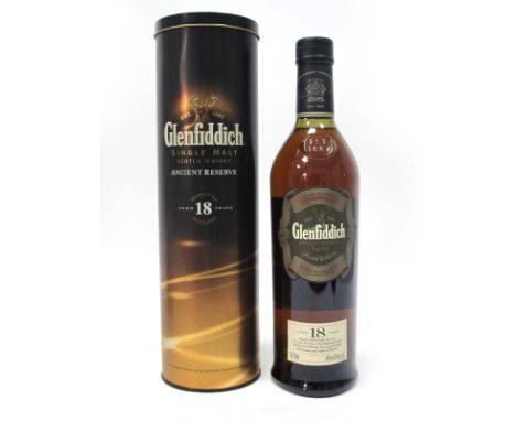 Whisky - Glenfiddich Ancient Reserve Single Malt Scotch Whisky Aged 18 Years, 700ml., 40% Vol. in tin.