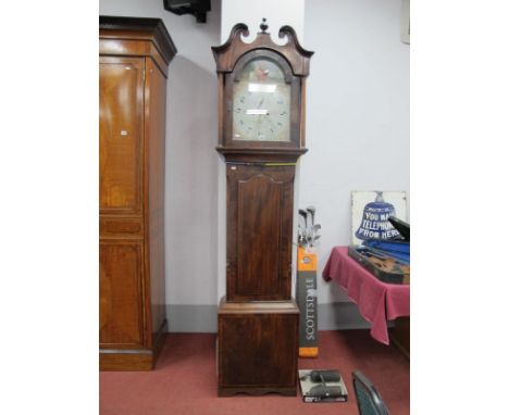 An Early XIX Century George III Eight-Day Longcase Clock, the white dial inscribed "Pilts - Epworth" with Arabic numerals, tw