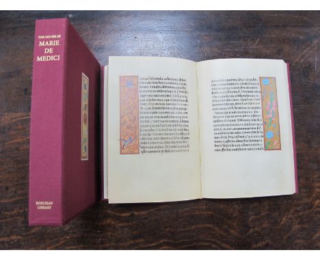 The Hours of Marie De Medici, a facsimile illuminated copy of the manuscript, pub. by The Bodleian Library 2015, in slipcase.