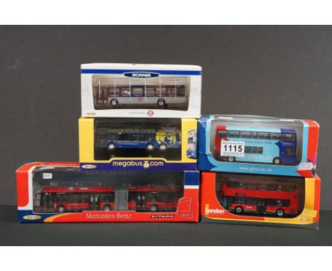 Five Boxed Creative Master Northcord diecast models to include UKBUS 5102  Mercedes-Benz Citaro, UKBUS 6003 Alexander Dennis,