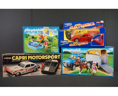 Two boxed &amp; unopened Playmobil sets to include City Life 4140 &amp; Country 5223 plus a boxed Corgi Super Electronics Fer