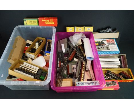Collection of various OO / HO gauge model railway to include kit built locomotives, spares and repairs, boxed H&amp;M Duette 