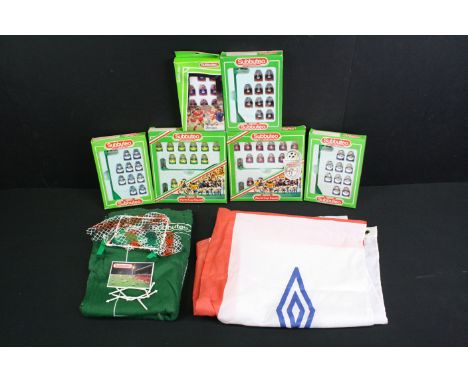 Subbuteo - Six boxed LW teams to include 2 x World Cup Squads (Brazil &amp; England), 701 Crystal Palace, 664 Liverpool 2nd, 