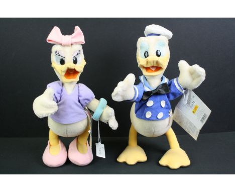 Two Steiff Disney Showcase soft toys to include Donald and Daisy Duck, both with original buttons and tags, ex