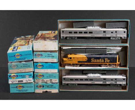 12 Boxed HO gauge locomotives all contained in Athearn boxes to include mainly associated Athearn locos, kit built, features 