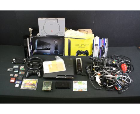 Retro Gaming - Collection of games consoles and accessories to include Playstation 3 (ps3) Slim console with 1 x original con