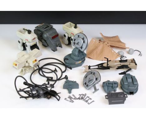 Star Wars - Nine Original Star Wars Mini-Rig &amp; accessories to include Tri-Pod Laser Cannon (complete), Vehicle Maintenanc