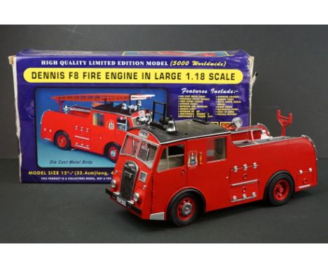 Boxed OC Original Classics ltd edn 1/18 OCLF8-1 Dennis F8 Fire Engine in Large diecast model, box with some wear, diecast vg 