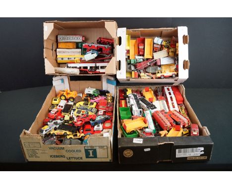 Large collection of Mid 20th C onwards play worn diecast models to include Corgi, Matchbox, Dinky, Lone Star and Tonka exampl