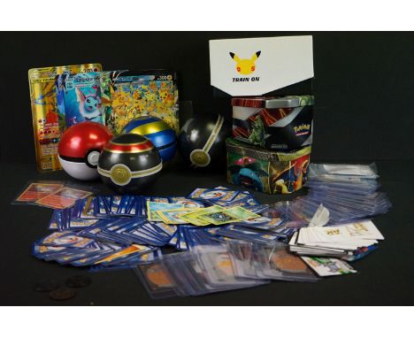 Pokemon - Collection of Pokemon Trading Cards &amp; tins to include over 150 Trading Cards (Gen 1 &amp; 2, energy, training c