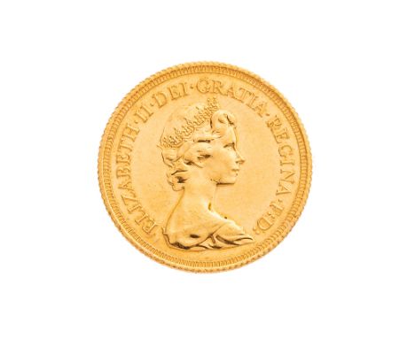 A full sovereign coin, Elizabeth II, dated 1980, diameter 2.2cm, 8gCondition- Overall good condition- Light surface wear and 