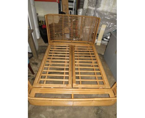 A BAMBOO DOUBLE BED FRAME - NOT CHECKED