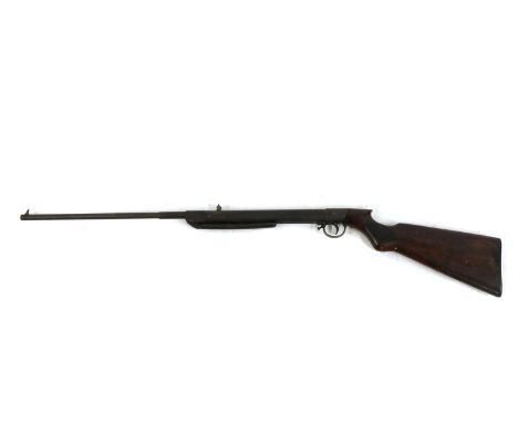 A German Haenel Model II break barrel air rifle, circa 1938, with manufacturers mark, 110cm longCondition report: Front of th