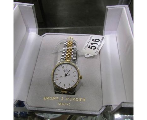 A boxed Baume &amp; Mercier, Geneve, wristwatch.