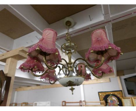 A 6 lamp ceiling light.