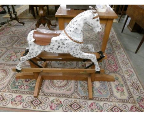 A vintage rocking horse.