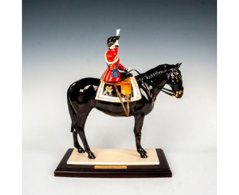 Limited edition; issued in celebration of Her Majesty's Golden Jubilee. A figure of Queen Elizabeth II on a regal black horse