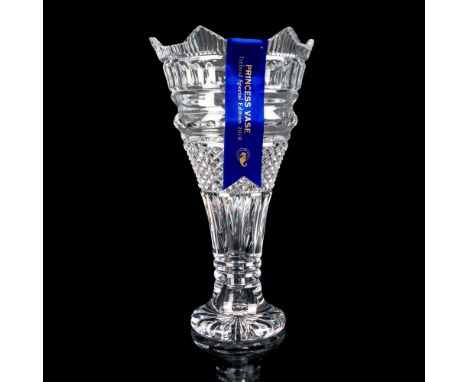 A beautiful hand cut vessel set with Ireland Special Edition ribbon. Elegant crown shaped rim. Waterford etched backstamp. Th