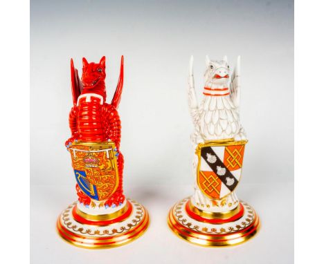 Limited edition bone china commemorative pieces featuring the respective Coats-of-Arms of the House of Spencer and the House 