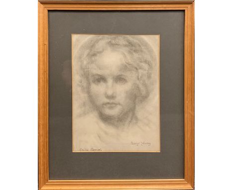 Percy Young Portrait of a child (Child Samuel) signed, pencil sketch, 26.5cm x 19.5cm.