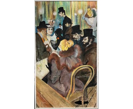 Alex R. Turner (British, 20th century) After Henri de Toulouse-Lautrec (1864-1901) From ‘At the Moulin Rouge’ oil and pastel 