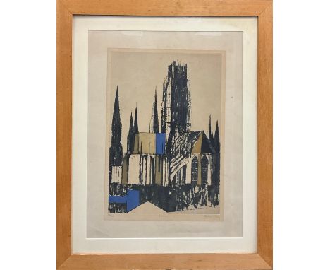 Kay Bernard (1927-2021) Rouen signed in pencil in pencil lower right margin, numbered 52/100 lower left, aquatint engraving, 