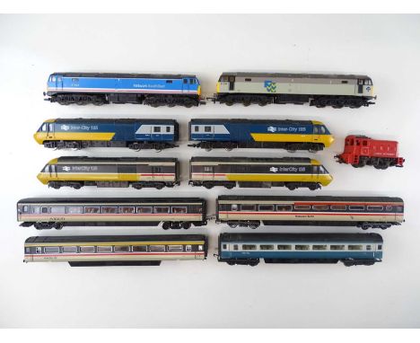 A group of mainly modern image rolling stock by HORNBY and LIMA to include Intercity 125 sets and diesel locos as lotted - G/