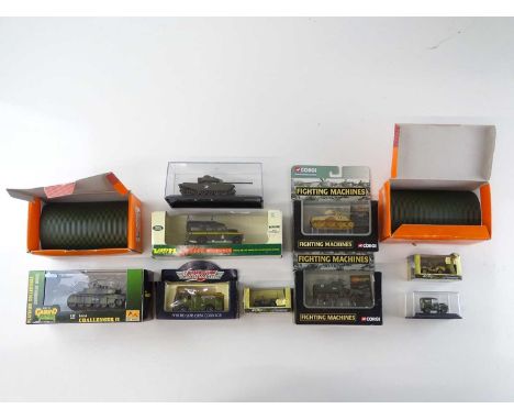 A small group of 1:76 scale military related models by CORGI, ROCO etc - G/VG in G boxes (11)