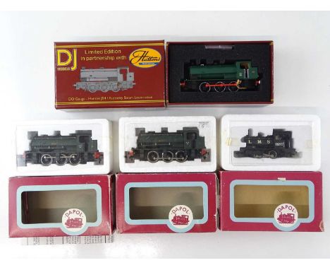 A group of Saddle tank steam locomotives by DAPOL and DJ MODELS - comprising 3 examples of Class J94 together with an LMS Pug